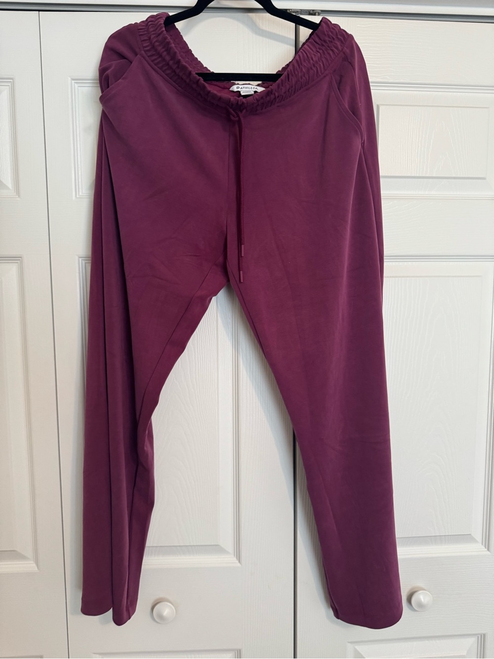 Athleta Plum Drawstring wide leg pants